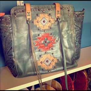 American West Navajo Soul Zip Top Tote